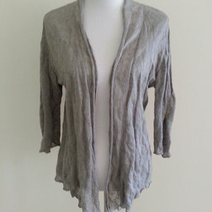 Eileen Fisher gray/tan sweater - womens medium